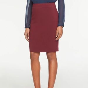 Ann Taylor burgundy pencil suit skirt